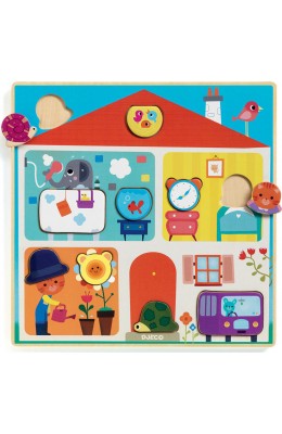 Djeco Ξύλινο Παιδικό Puzzle Σφηνώματα (DJ01519)
