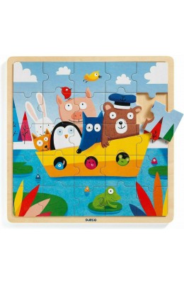 Djeco Ξύλινο Παιδικό Puzzle Καράβι 25pcs (DJ01816)