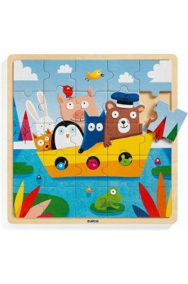 Djeco Ξύλινο Παιδικό Puzzle Καράβι 25pcs (DJ01816)
