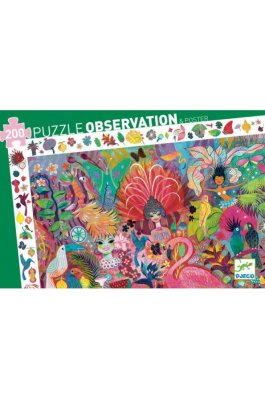 Djeco Ξύλινο Παιδικό Puzzle Καρναβάλι στο Ρίο (Dj07452)