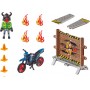 Playmobil Stunt Show Μοτοσικλετιστής και Τοίχος Φωτιάς (70553)