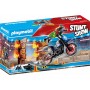 Playmobil Stunt Show Μοτοσικλετιστής και Τοίχος Φωτιάς (70553)