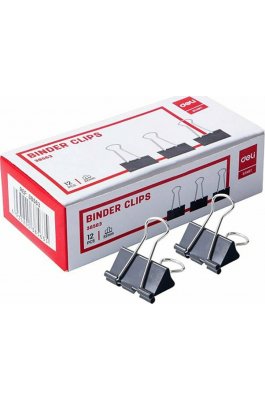 Deli Κλιπς Μεταλλικά 32mm σε Μαύρο χρώμα 12τμχ (38563) Deli Κλιπς Μεταλλικά 32mm σε Μαύρο χρώμα 12τμχ (38563)