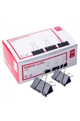 Deli Κλιπς Μεταλλικά 51mm Μαύρα 12τμχ (38561) Deli Κλιπς Μεταλλικά 51mm Μαύρα 12τμχ (38561)