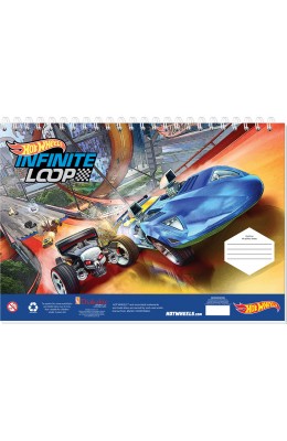 Διακάκης Hot Wheels Μπλοκ Ζωγραφικής 40 Φύλλα 23 x 33 cm με Αυτοκόλλητα & Στένσιλ