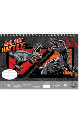 Διακάκης Jurassic World Μπλοκ Ζωγραφικής 40 Φύλλα 23 x 33 cm