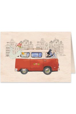 Cozywood Ξύλινη Ευχετήρια Κάρτα: Camper (ATV266)