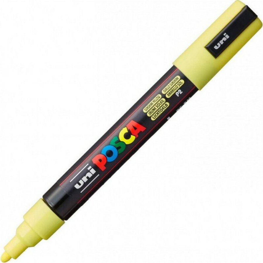 Uni-Ball Posca Ανεξίτηλος Μαρκαδόρος 1.8-2.5mm Κίτρινος (PC5M) Uni-Ball Posca Ανεξίτηλος Μαρκαδόρος 1.8-2.5mm Κίτρινος (PC5M)