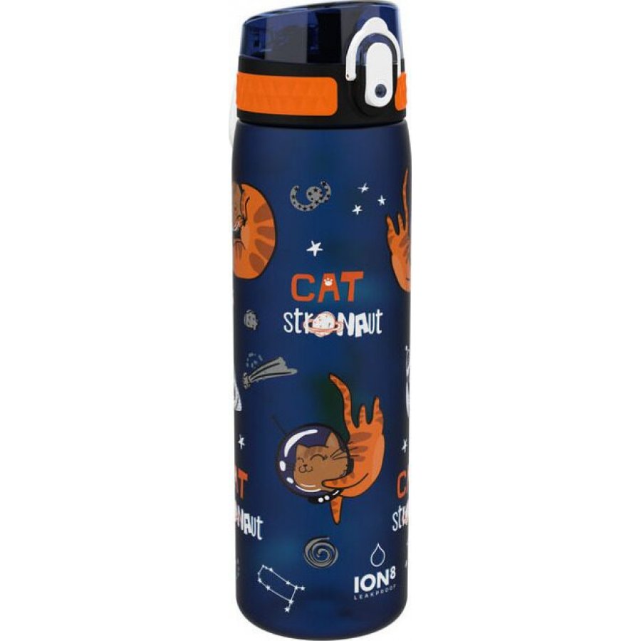 Ion8 Slim Πλαστικό Παγούρι 500ml Γάτα Αστρονάυτης Ion8 Slim Πλαστικό Παγούρι 500ml Γάτα Αστρονάυτης