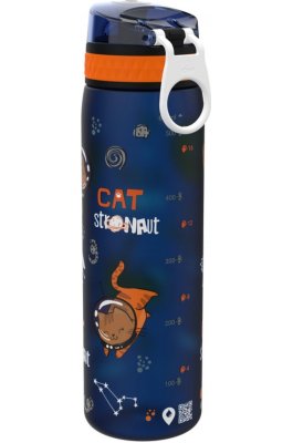 Ion8 Slim Πλαστικό Παγούρι 500ml Γάτα Αστρονάυτης