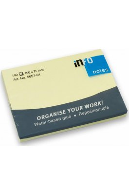 Info Χαρτάκια Αυτοκόλλητα 100 x 75 mm 100Φ. (565701) Info Χαρτάκια Αυτοκόλλητα 100 x 75 mm 100Φ. (565701)