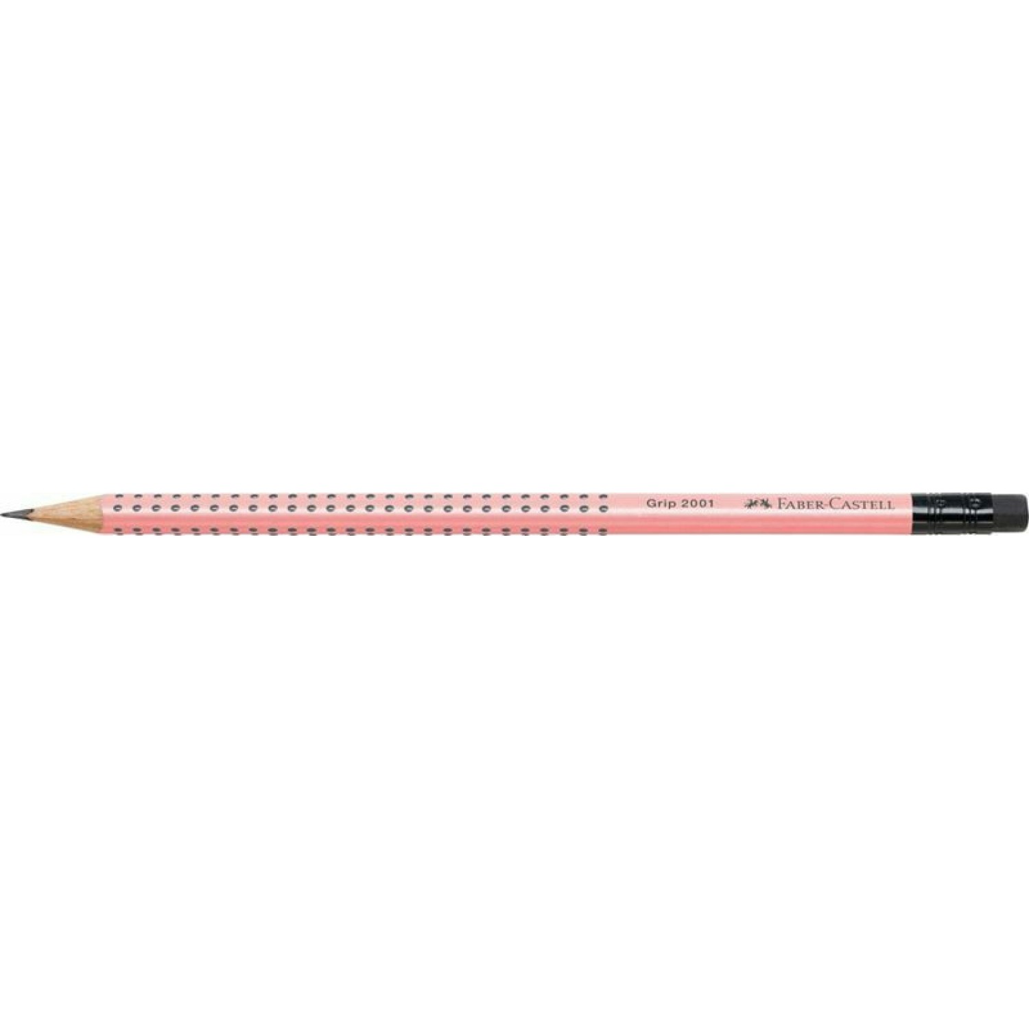 Faber-Castell Grip 2001 Μολύβι HB με Γόμα Σομόν Faber-Castell Grip 2001 Μολύβι HB με Γόμα Σομόν