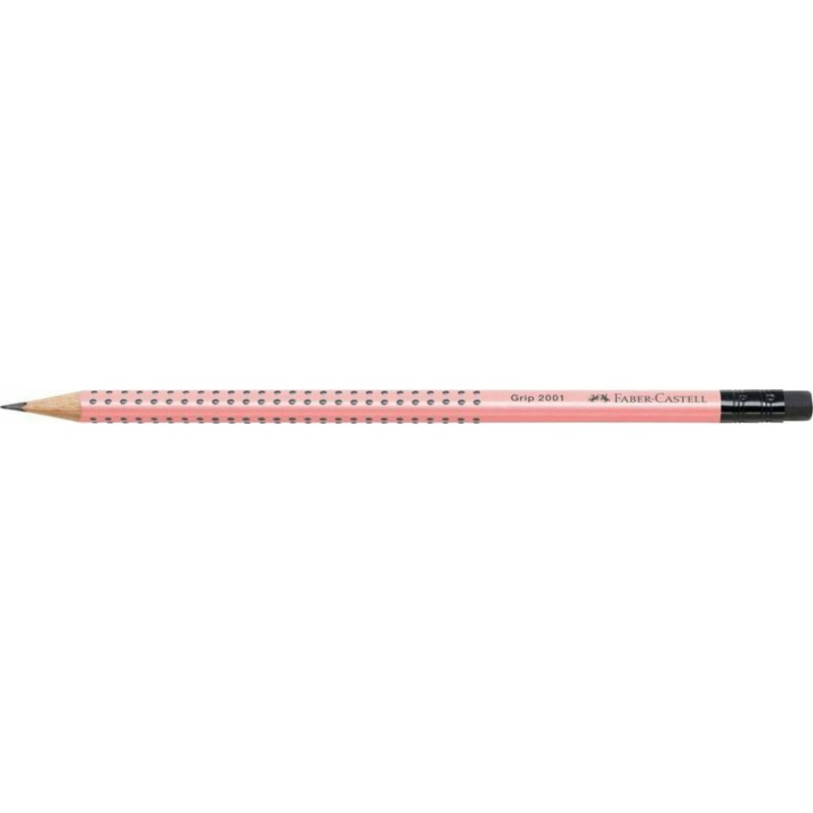 Faber-Castell Grip 2001 Μολύβι HB με Γόμα Σομόν Faber-Castell Grip 2001 Μολύβι HB με Γόμα Σομόν