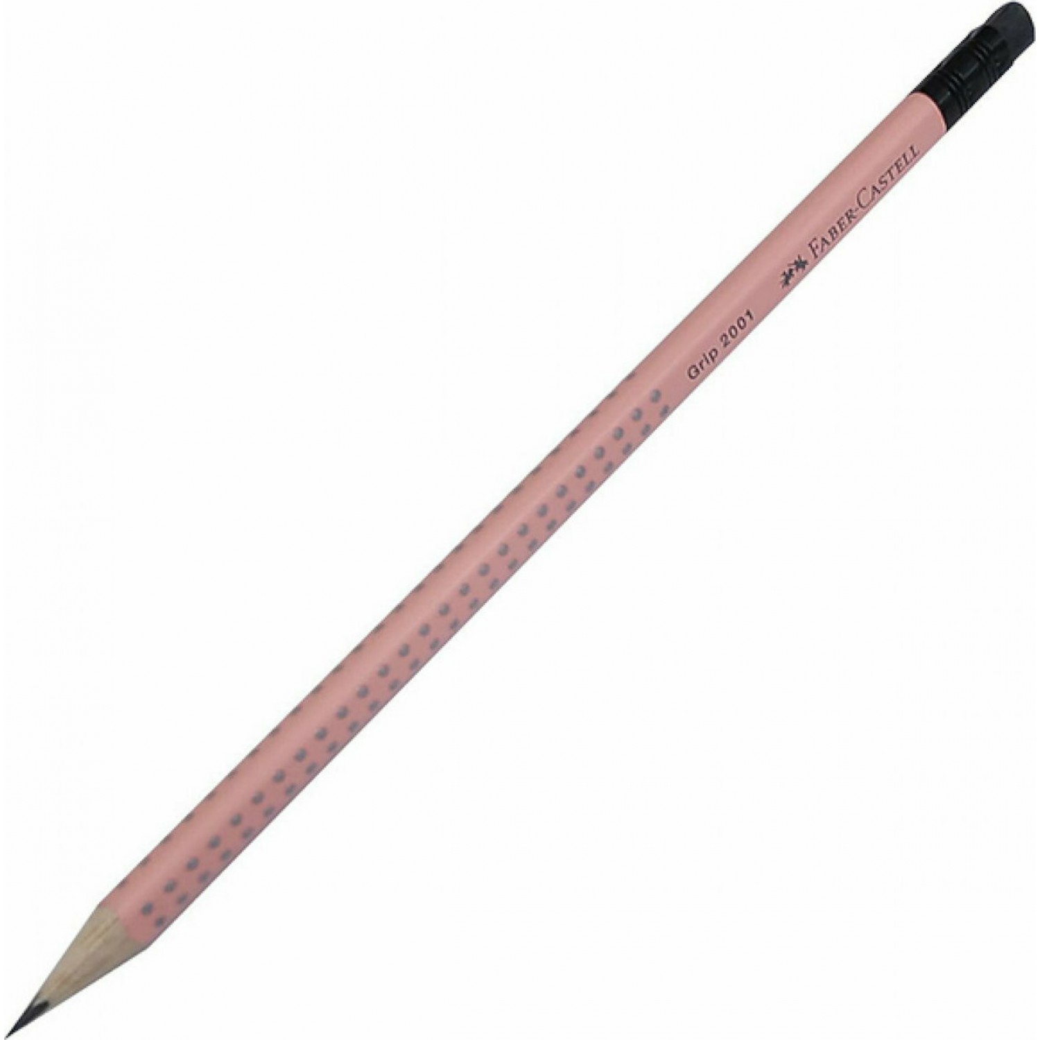 Faber-Castell Grip 2001 Μολύβι HB με Γόμα Σομόν Faber-Castell Grip 2001 Μολύβι HB με Γόμα Σομόν