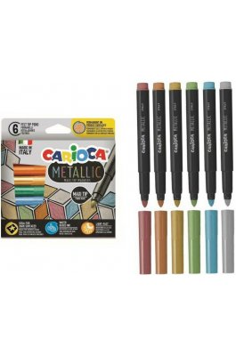 Carioca Metallic Maxi Tip Μαρκαδόροι Ζωγραφικής Χονδροί σε 6 Χρώματα