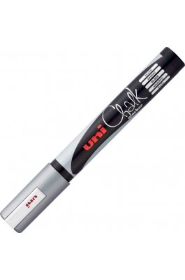 Uni-Ball Chalk Marker Μαρκαδόρος Υγρής Κιμωλίας Ασημί 1.8-2.5mm (PWE-5M) Uni-Ball Chalk Marker Μαρκαδόρος Υγρής Κιμωλίας Ασημί 1.8-2.5mm (PWE-5M)