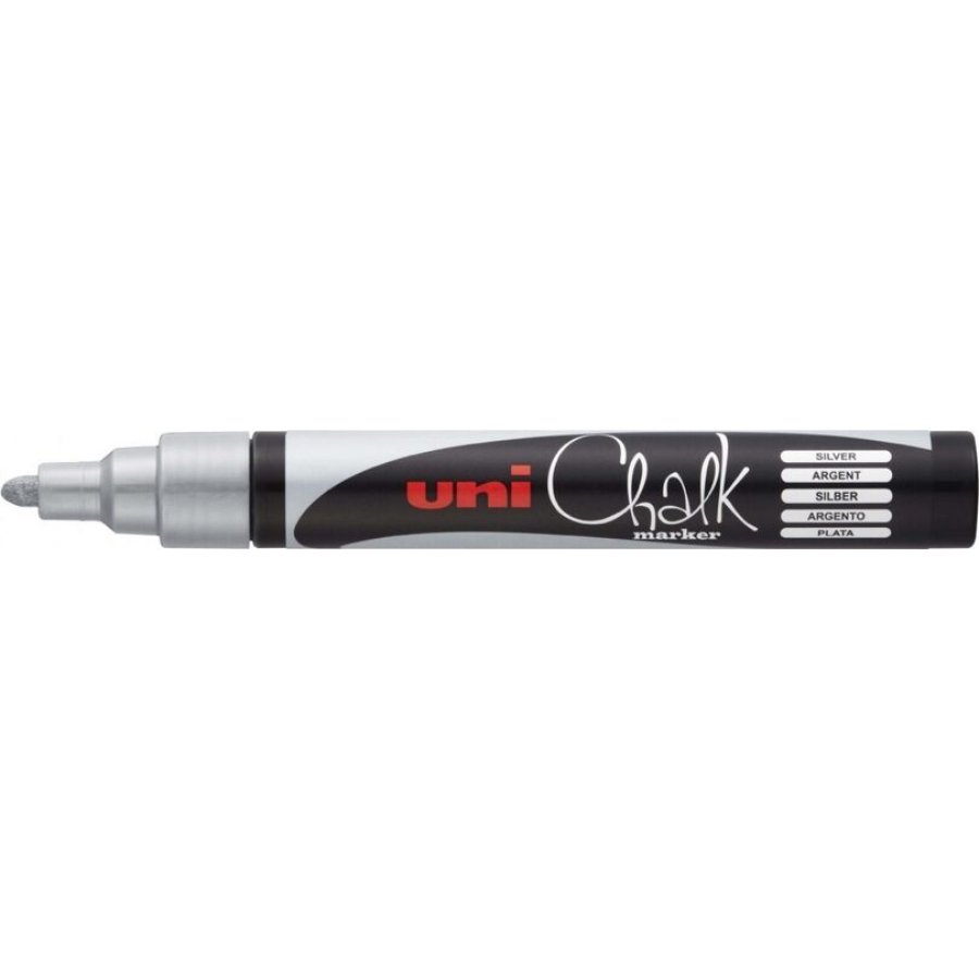Uni-Ball Chalk Marker Μαρκαδόρος Υγρής Κιμωλίας Ασημί 1.8-2.5mm (PWE-5M) Uni-Ball Chalk Marker Μαρκαδόρος Υγρής Κιμωλίας Ασημί 1.8-2.5mm (PWE-5M)