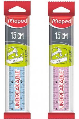 Maped Χάρακας Πλαστικός Διάφανος Άθραυστος Study 15cm Maped Χάρακας Πλαστικός Διάφανος Άθραυστος Study 15cm