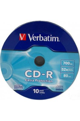 Verbatim Εγγράψιμα CD-R 52x 700MB Cake Box 10τμχ Verbatim Εγγράψιμα CD-R 52x 700MB Cake Box 10τμχ