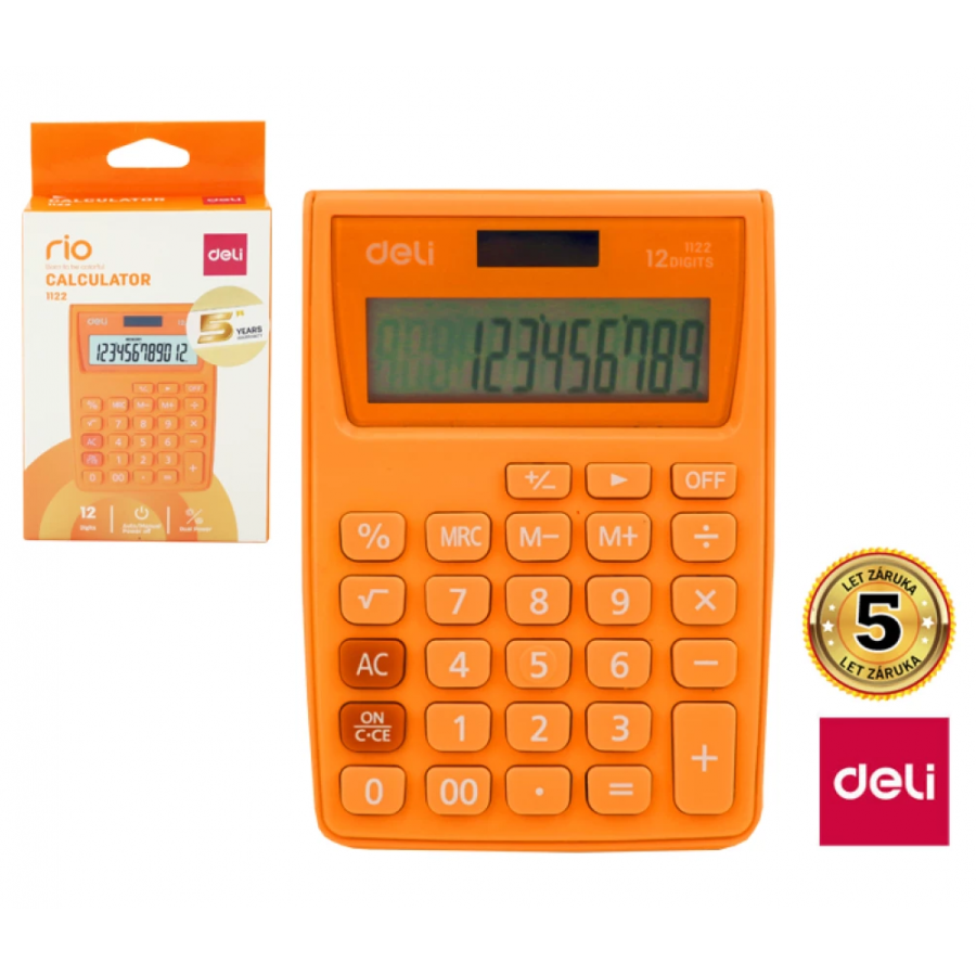 Deli Touch Αριθμομηχανή 12 Ψηφίων σε Πορτοκαλί (1238) Deli Touch Αριθμομηχανή 12 Ψηφίων σε Πορτοκαλί (1238)