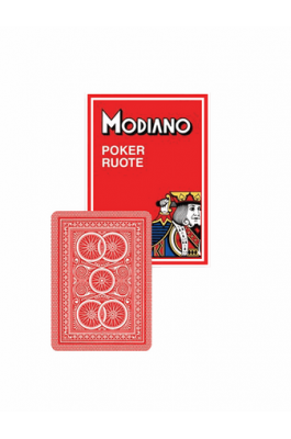 Modiano Poker Ruote Τράπουλα Πλαστικoποιημένη Κόκκινη