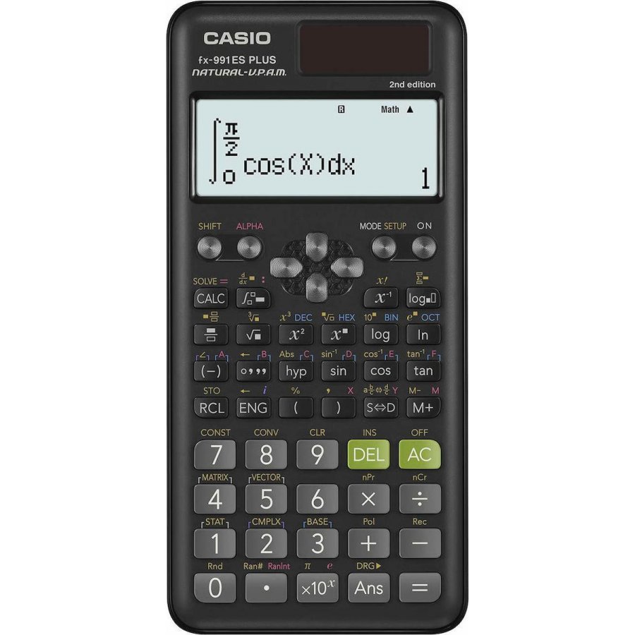 Casio Αριθμομηχανή Επιστημονική FX-991ES Plus 2nd edition 12 Ψηφίων σε Μαύρο Χρώμα Casio Αριθμομηχανή Επιστημονική FX-991ES Plus 2nd edition 12 Ψηφίων σε Μαύρο Χρώμα