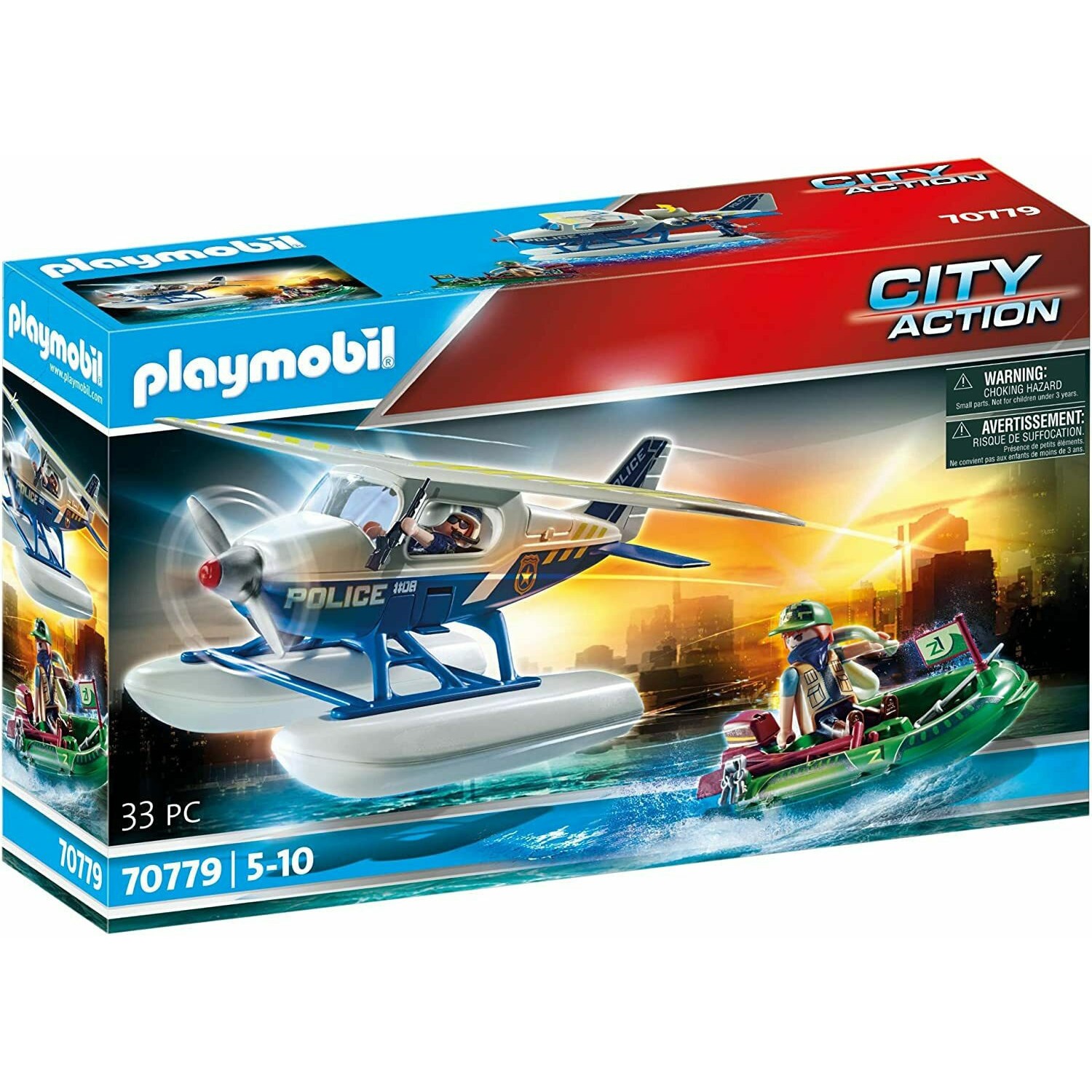 Playmobil City Action Καταδίωξη Λαθρέμπορων από Αστυνομικό Υδροπλάνο (70779)