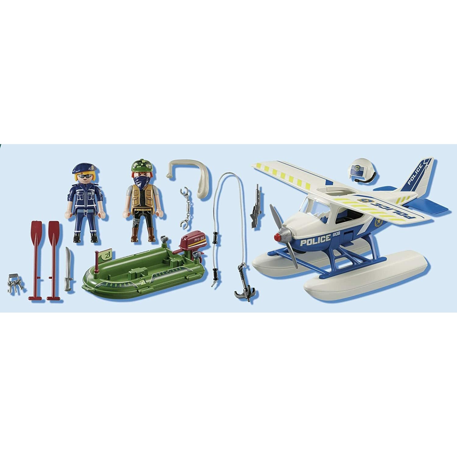 Playmobil City Action Καταδίωξη Λαθρέμπορων από Αστυνομικό Υδροπλάνο (70779)