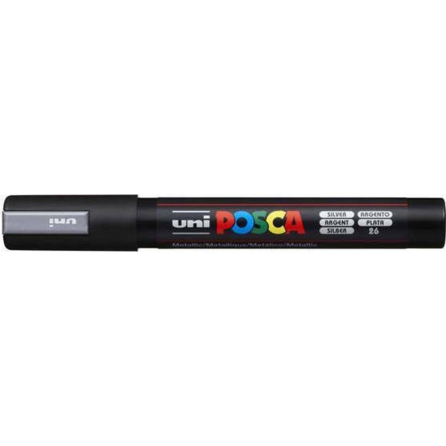 Uni-Ball Posca Ανεξίτηλος Μαρκαδόρος 1.8-2.5mm Ασημί (PC5M) Uni-Ball Posca Ανεξίτηλος Μαρκαδόρος 1.8-2.5mm Ασημί (PC5M)