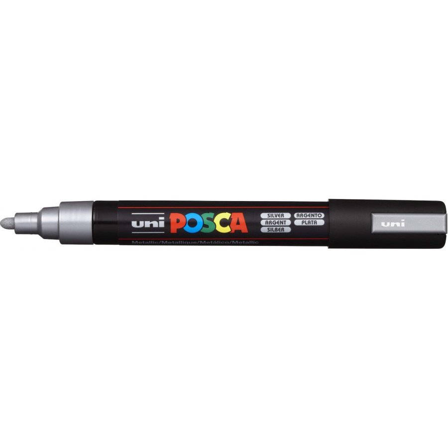 Uni-Ball Posca Ανεξίτηλος Μαρκαδόρος 1.8-2.5mm Ασημί (PC5M) Uni-Ball Posca Ανεξίτηλος Μαρκαδόρος 1.8-2.5mm Ασημί (PC5M)