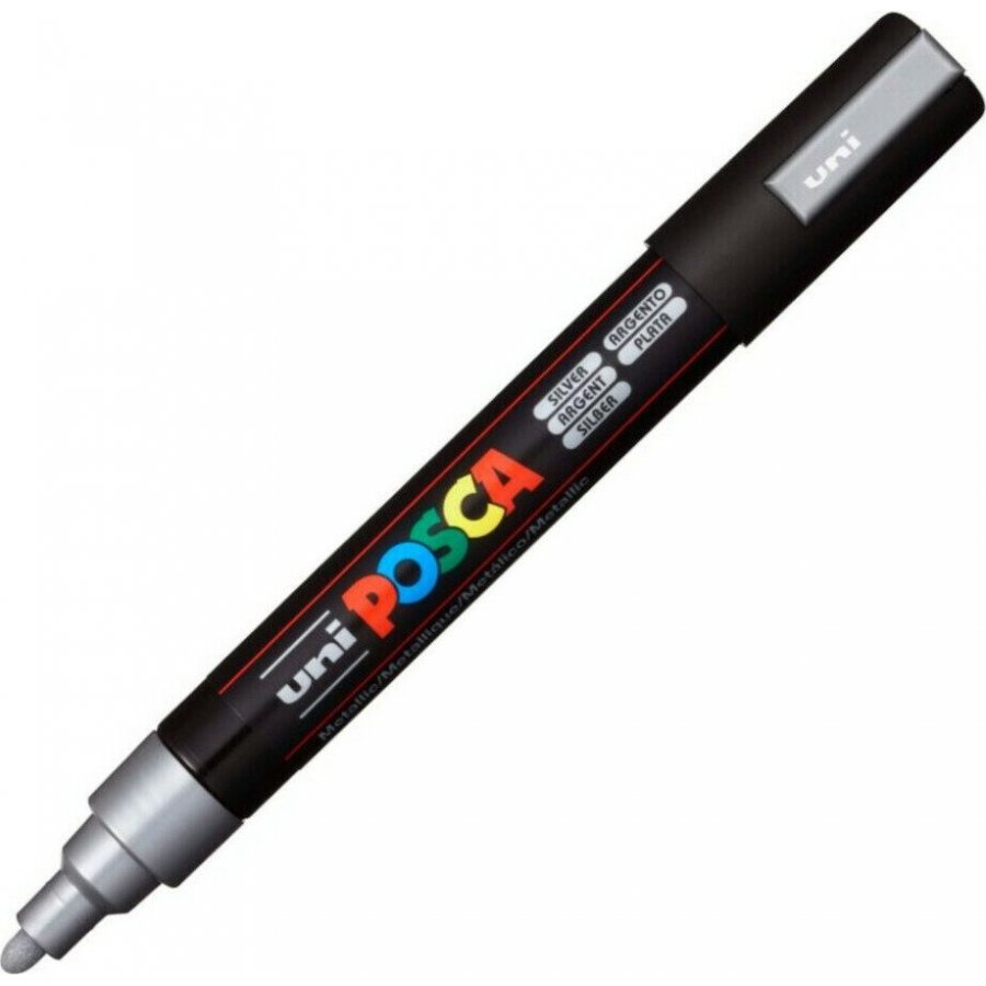 Uni-Ball Posca Ανεξίτηλος Μαρκαδόρος 1.8-2.5mm Ασημί (PC5M) Uni-Ball Posca Ανεξίτηλος Μαρκαδόρος 1.8-2.5mm Ασημί (PC5M)