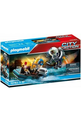 Playmobil City Action Σύλληψη Έργων Τέχνης από Αστυνομικό Jet Pack (70782)