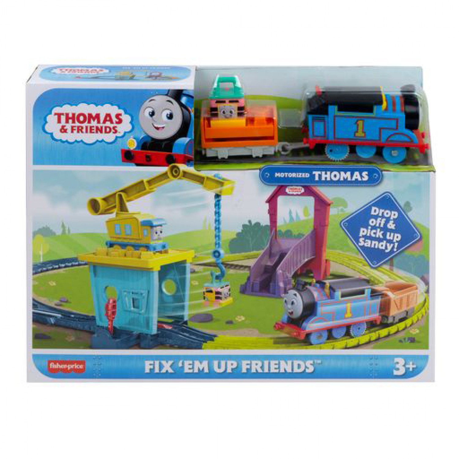 Fisher Price Τόμας Το Τρενάκι Πίστα και Σταθμός Επισκευών με την Καρλι και τη Σαντι (HDY58)