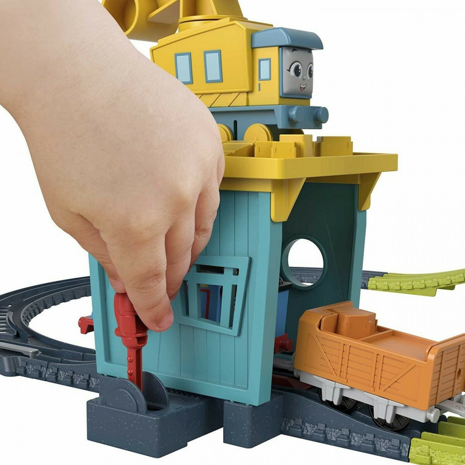 Fisher Price Τόμας Το Τρενάκι Πίστα και Σταθμός Επισκευών με την Καρλι και τη Σαντι (HDY58)
