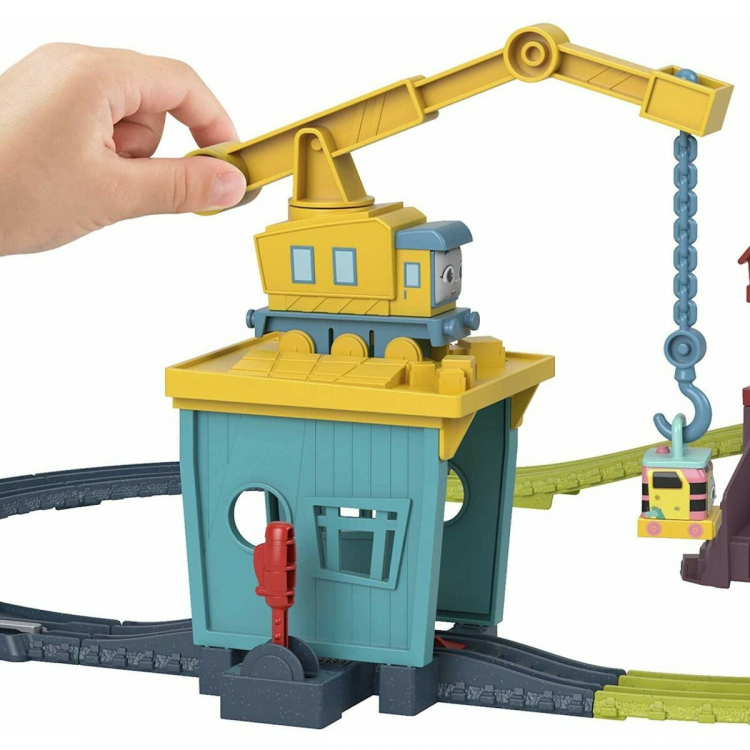Fisher Price Τόμας Το Τρενάκι Πίστα και Σταθμός Επισκευών με την Καρλι και τη Σαντι (HDY58)