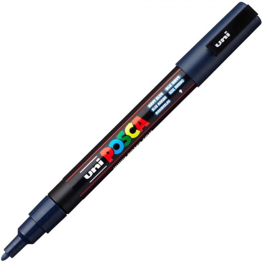 Uni-Ball Posca Ανεξίτηλος Μαρκαδόρος 0.9-1.3mm Μπλε Μαύρο (PC3M) Uni-Ball Posca Ανεξίτηλος Μαρκαδόρος 0.9-1.3mm Μπλε Μαύρο (PC3M)
