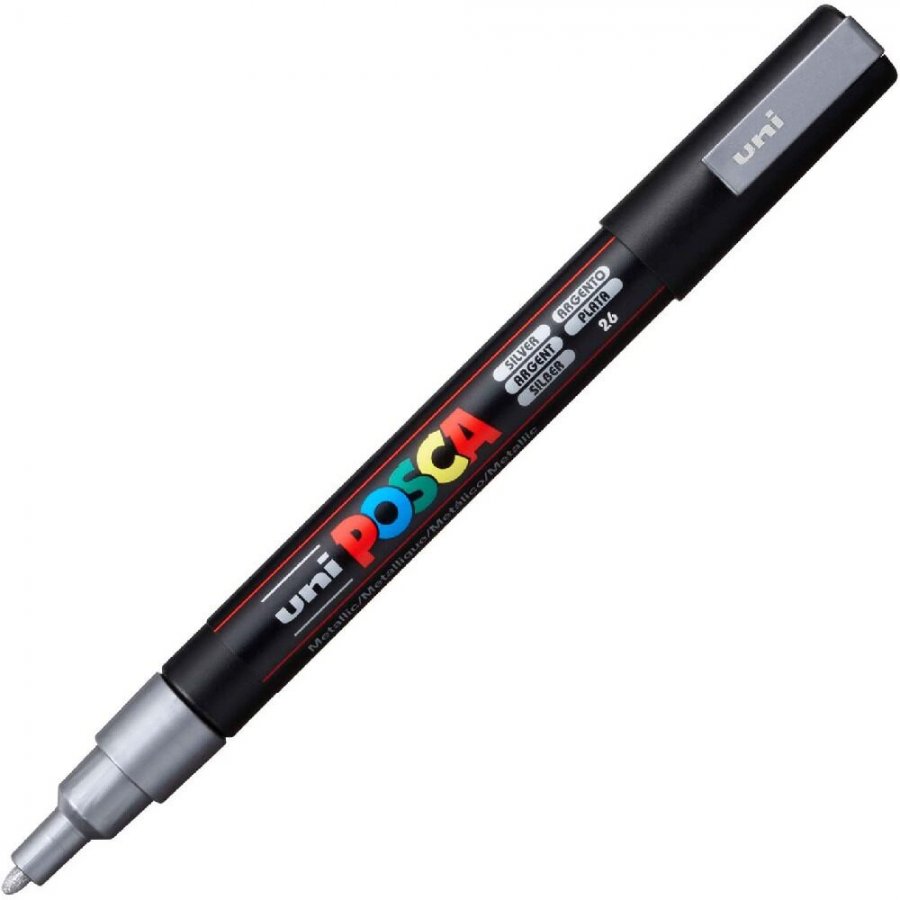 Uni-Ball Posca Ανεξίτηλος Μαρκαδόρος 0.9-1.3mm Ασημί (PC3M) Uni-Ball Posca Ανεξίτηλος Μαρκαδόρος 0.9-1.3mm Ασημί (PC3M)