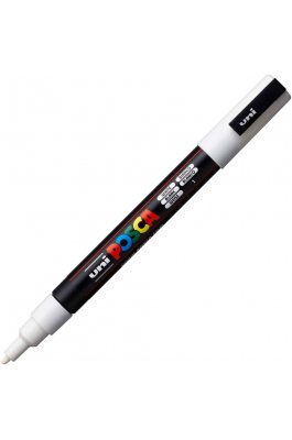 Uni-Ball Posca Ανεξίτηλος Μαρκαδόρος 0.9-1.3mm Λευκός (PC3M) Uni-Ball Posca Ανεξίτηλος Μαρκαδόρος 0.9-1.3mm Λευκός (PC3M)
