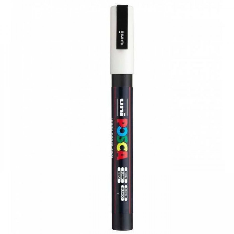 Uni-Ball Posca Ανεξίτηλος Μαρκαδόρος 0.9-1.3mm Λευκός (PC3M) Uni-Ball Posca Ανεξίτηλος Μαρκαδόρος 0.9-1.3mm Λευκός (PC3M)