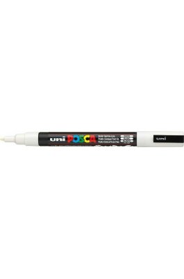 Uni-Ball Posca Ανεξίτηλος Μαρκαδόρος 0.9-1.3mm Λευκός (PC3M)