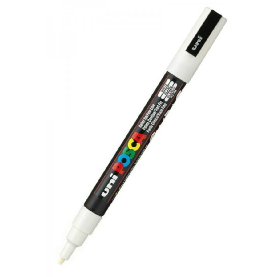 Uni-Ball Posca Ανεξίτηλος Μαρκαδόρος 0.9-1.3mm Λευκός (PC3M) Uni-Ball Posca Ανεξίτηλος Μαρκαδόρος 0.9-1.3mm Λευκός (PC3M)