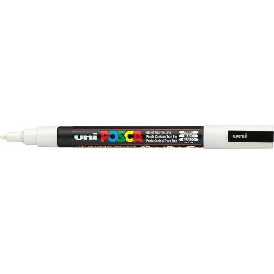 Uni-Ball Posca Ανεξίτηλος Μαρκαδόρος 0.9-1.3mm Λευκός (PC3M) Uni-Ball Posca Ανεξίτηλος Μαρκαδόρος 0.9-1.3mm Λευκός (PC3M)