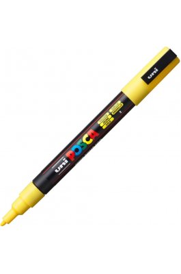 Uni-Ball Posca Ανεξίτηλος Μαρκαδόρος 0.9-1.3mm Κίτρινος (PC3M)