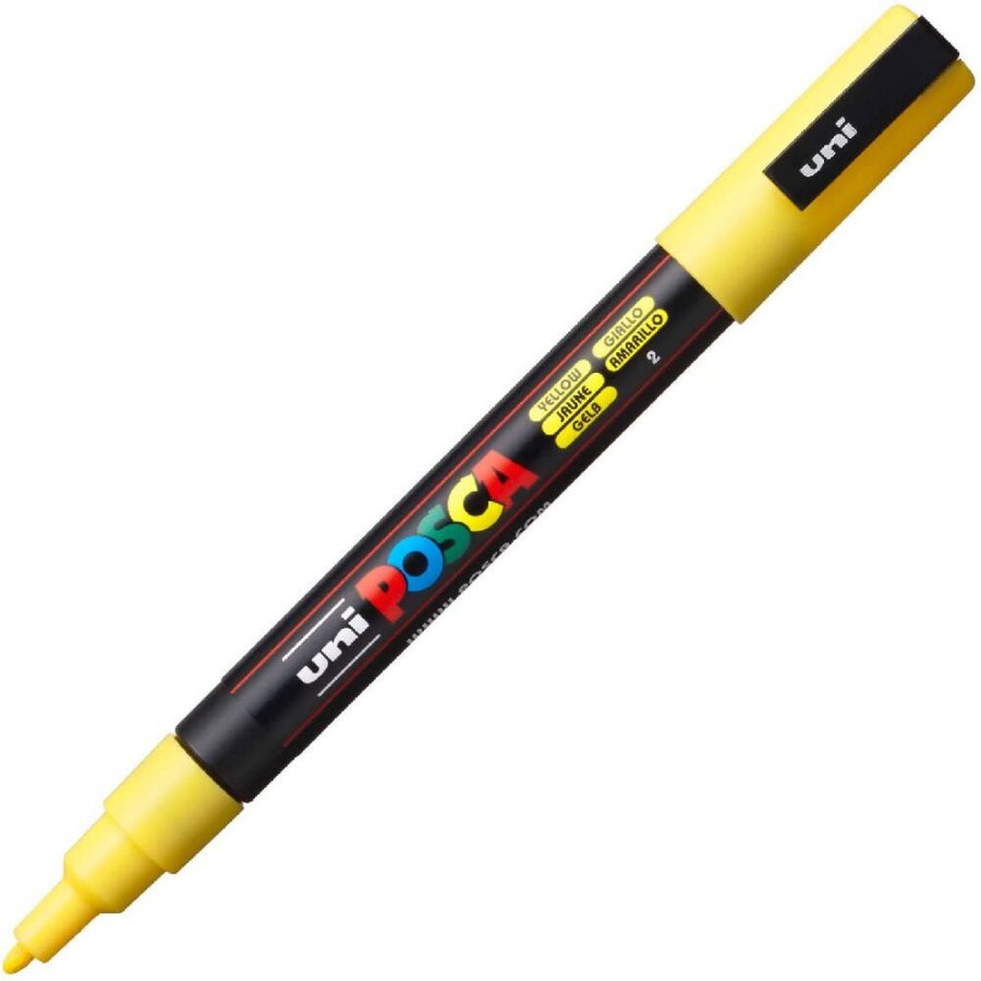 Uni-Ball Posca Ανεξίτηλος Μαρκαδόρος 0.9-1.3mm Κίτρινος (PC3M) Uni-Ball Posca Ανεξίτηλος Μαρκαδόρος 0.9-1.3mm Κίτρινος (PC3M)