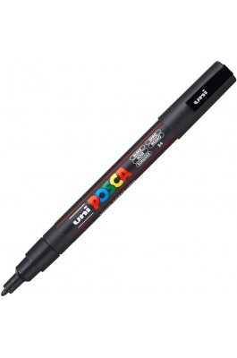 Uni-Ball Posca Ανεξίτηλος Μαρκαδόρος 0.9-1.3mm Μαύρος (PC3M)