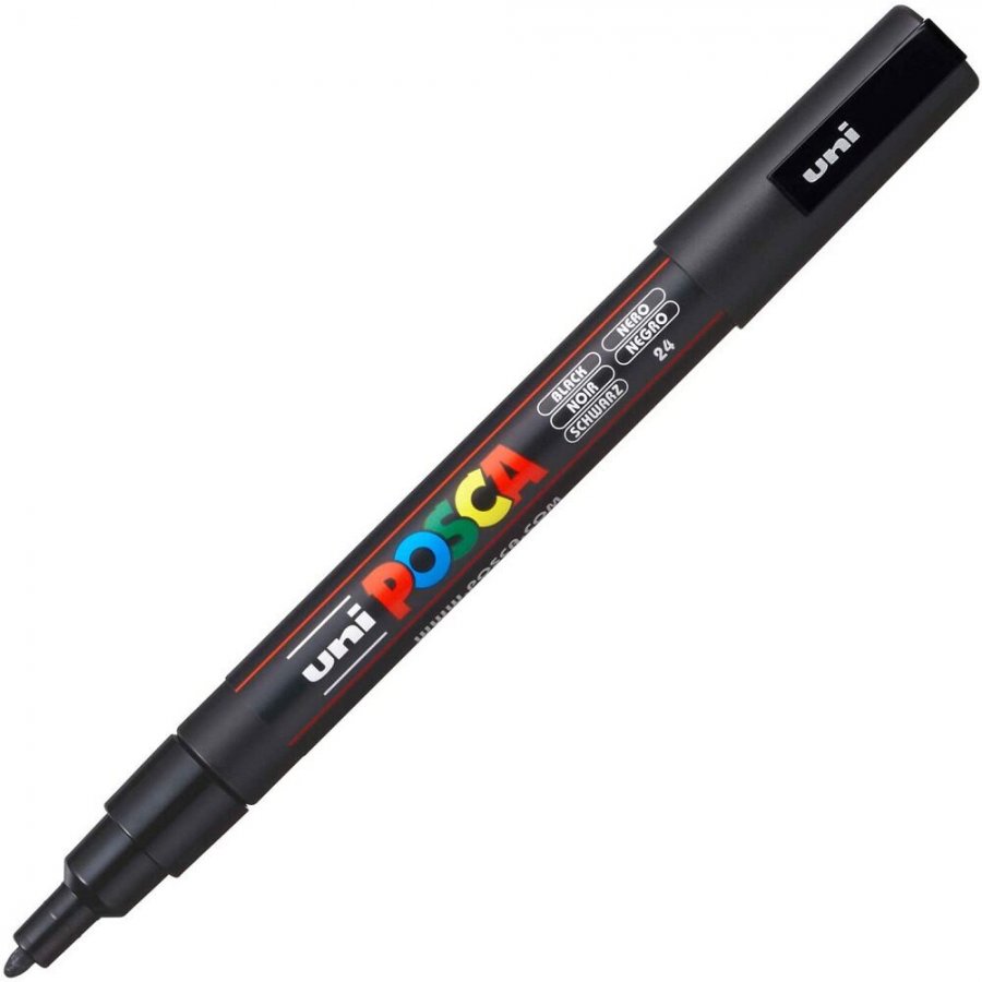 Uni-Ball Posca Ανεξίτηλος Μαρκαδόρος 0.9-1.3mm Μαύρος (PC3M) Uni-Ball Posca Ανεξίτηλος Μαρκαδόρος 0.9-1.3mm Μαύρος (PC3M)