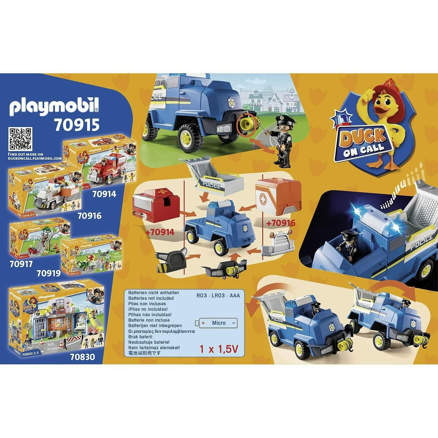 Playmobil Duck on Call Όχημα Αστυνομίας (70915)