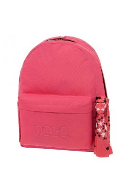 Polo Σακίδιο Original Scarf Σχολική Τσάντα Πλάτης 23lt. σε Ροζ (9011354400)