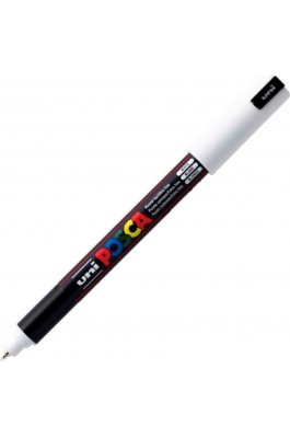 Uni-Ball Posca Μαρκαδόρος Σχεδίου 0.7mm Λευκός (PC1MR)