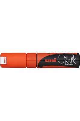 Uni-Ball Chalk Marker Μαρκαδόρος Υγρής Κιμωλίας Πορτοκαλί Φωσφοριζέ 8.0mm (PWE8K)